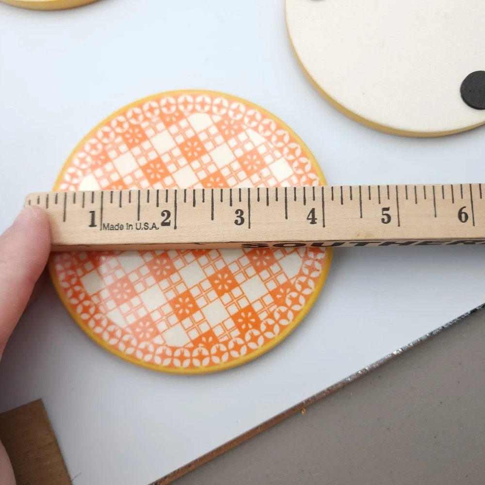 NEW‎ Pier 1 Ceramic Coasters 4.25in Geometric Colorful